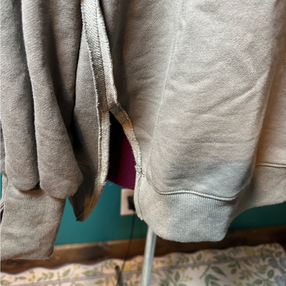 Trendy Queen Gray Green Oversized Sweatshirt - Picture 4 of 5